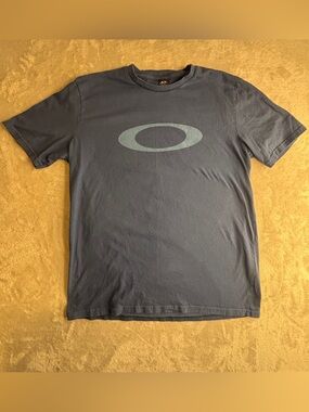 Oakley Light Navy Short-Sleeve Tee with Light Blue Logo